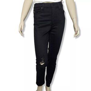 Adriano Goldschmied Alexxis Jeans Size 24 High Rise Vintage Slim Black Distress